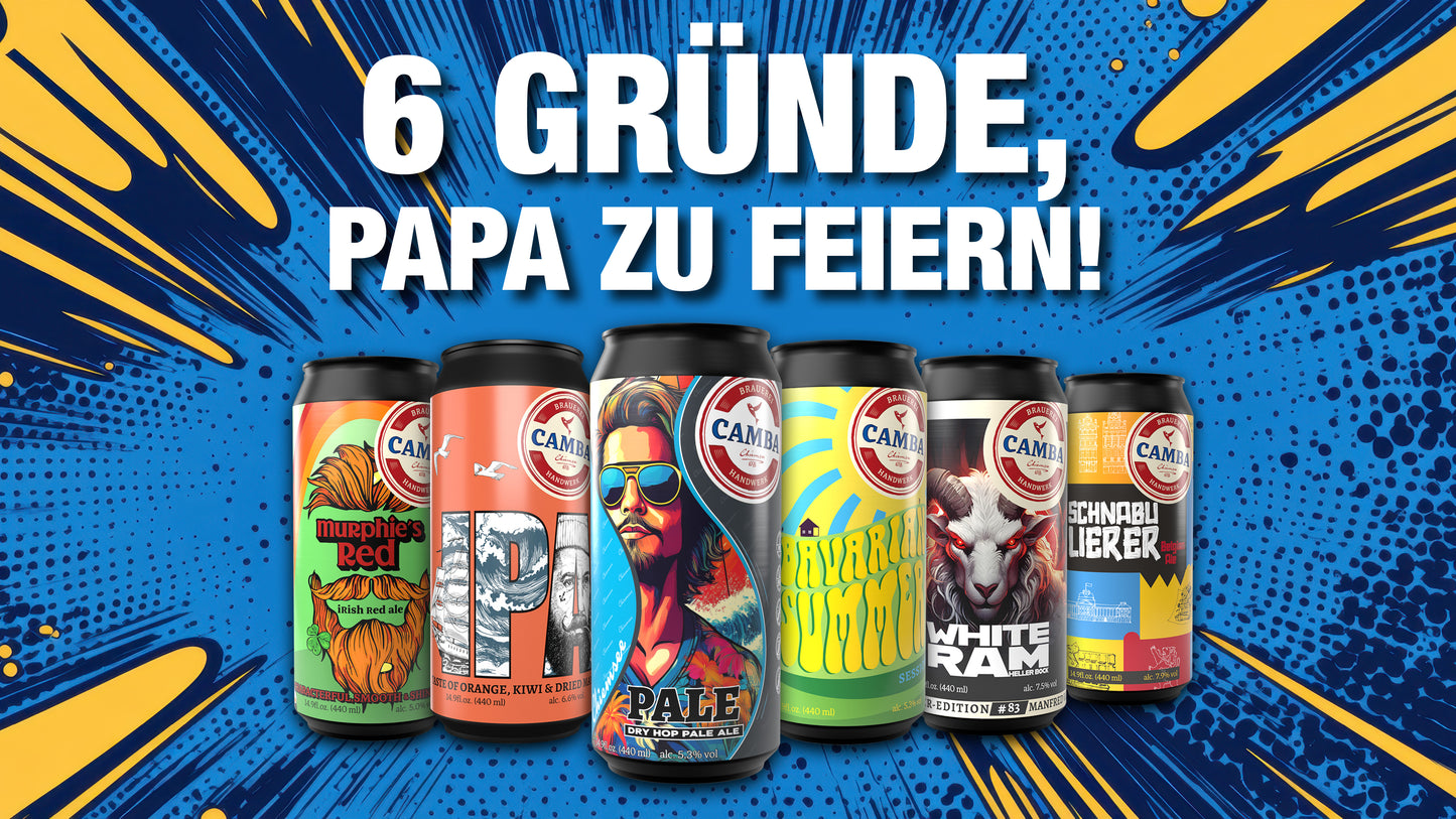 Zum Vatertag: 6 x 0,44l Dosen Mix