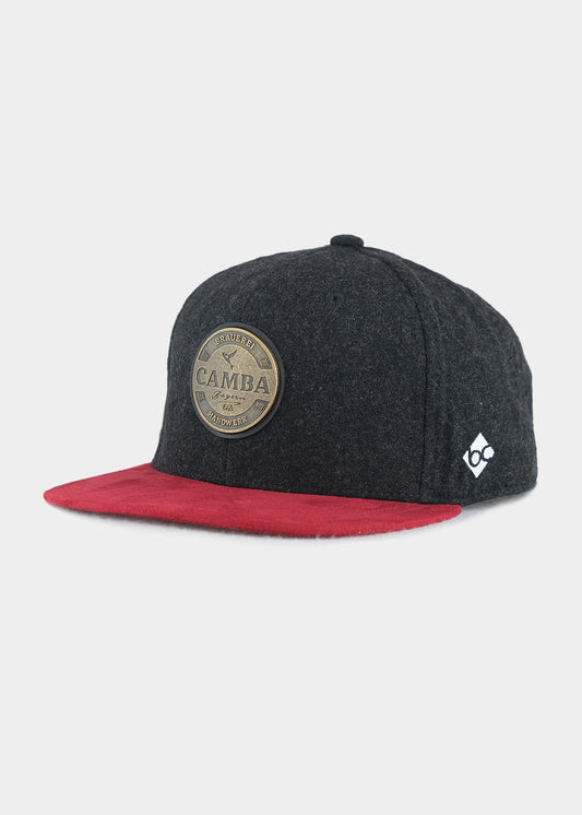 "CAMBA" Cap - Bavarian Caps grau/rot mit Metallpatch